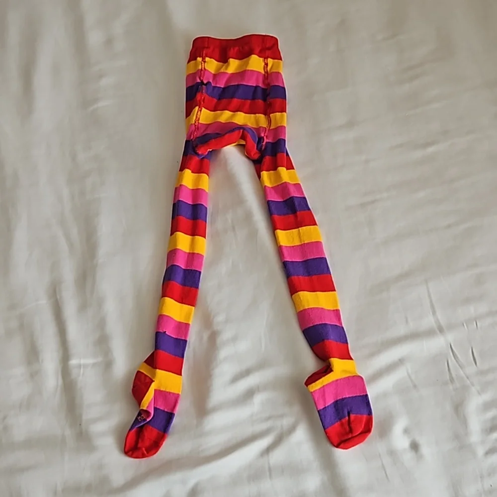 Hanna Andersson Striped Toddler Girl Warm Tights Size 3T